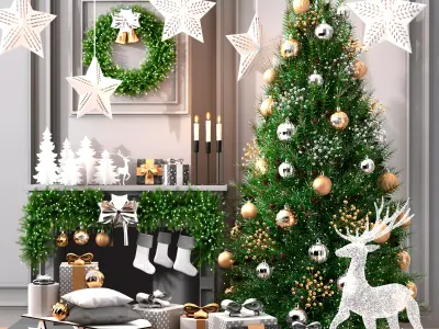 Christmas Interior Decoration 3D model