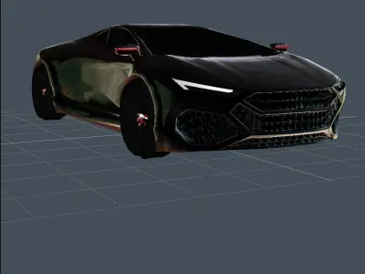 Avtomobil dizayni  Low-poly 3D model by ravshansafarov98