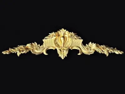 Central decor ornament for furniture 3D model 948