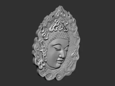 buddha face 3D print model