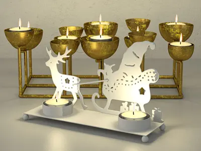 Christmas Candle Holders by ZARA HOME 3D model
