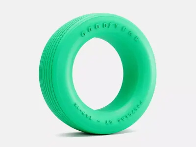 15x6 Goodyear Polyglas E60-15 Tire 3D print model