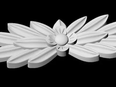 Central decor ornament for furniture 3D model 142