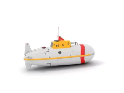 Rescue Submarine model pack Low-poly 3D model