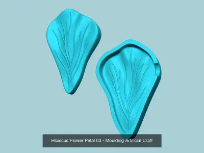 03 Hibiscus Flower Petal - Molding Artificial EVA Craft 3D Model Collection