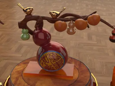Chinese decorative gourd   3D model buy