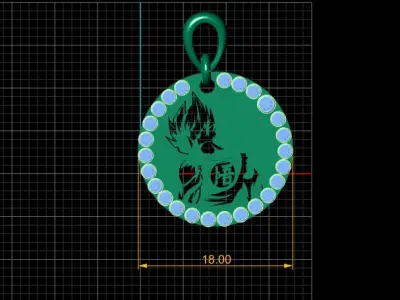 ANIME  COIN PENDANT 3DD PRINTABLE MODEL  3D print model