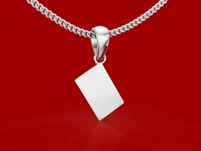 Envelope pendant printable gold jewelry printable 3D model 3D print model