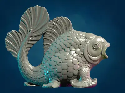 Walking Fish 3D print model