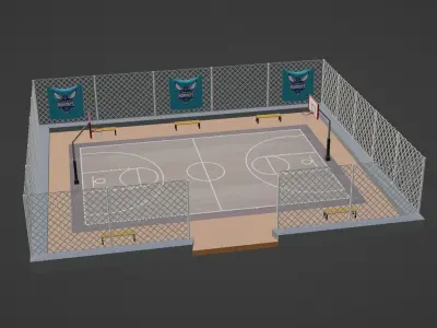 Basketball Stadium - Charlotte Hornets Low-poly 3D model