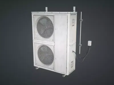 External air conditioner Double Low-poly 3D model