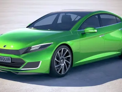 Generic Electric Sedan 2 2017 3D model