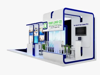  Booth Exhibition Stand a475b 3D model