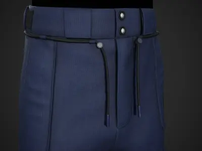 Blue Snowboard Pants Style 2 Low-poly 3D model