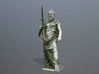 Man Statue Low-poly 3D model