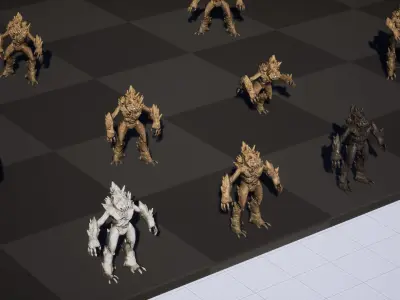 Stone Guardian Low-poly 3D model