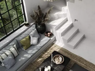 full interior scene with Garden for kit bashing and staging 3D model