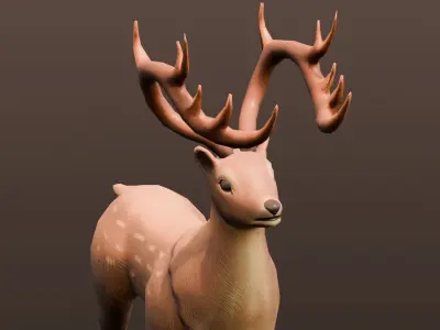 Deer 3D model Low-poly 3D model buy