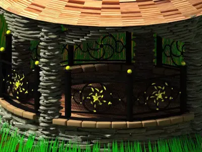 cottage or house arbor Free 3D model