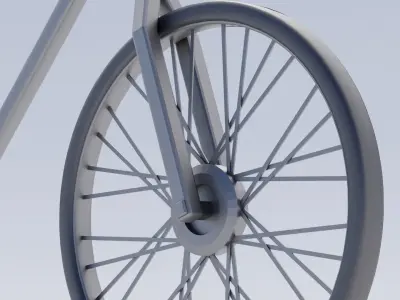 Bisycle simple BIKE Low-poly 3D model