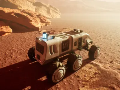 Mars Rover Low-poly 3D model