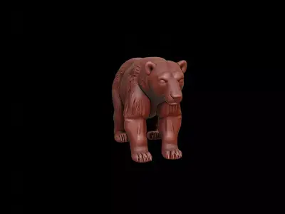 Polar Bear Animal Sculpture 3D print model buy
