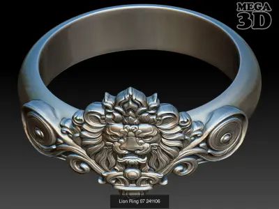 Lion Ring Pack 241106 3D Model Collection