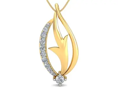 Solitaire Women Pendant 3dm STL OBJ FBX Renders Details 3D print model 60