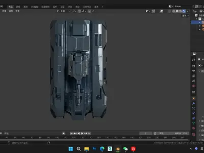 4k futuristic concept sci-fi design armored car 3D model