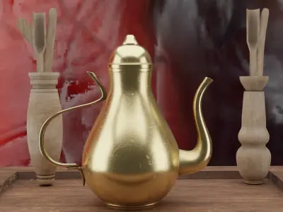 Golden Tea Party 3D model