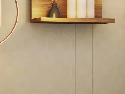 Chinese metal lamp style combination 3D model