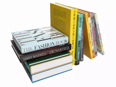 Books for interior decoration 04 3D model