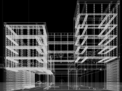 BRICK COFFEE STORE ARCHITECTURE AND INTERIOR DESIGN 3D model