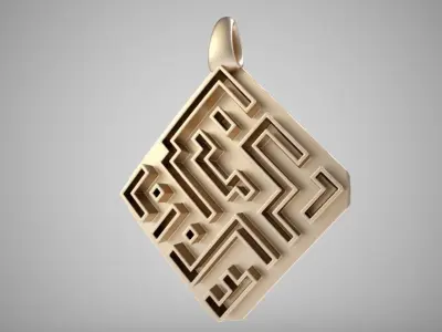 Antique Charm Necklace 3D print model