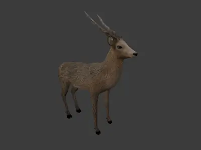 Next Gen AAA Royal Deer - Rigged Low-poly 3D model