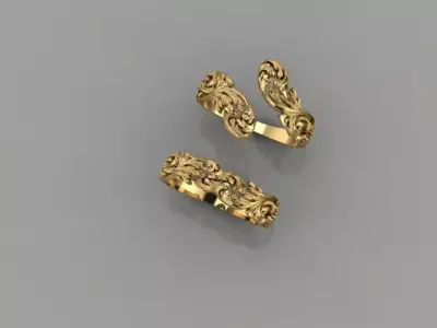Couple Rings 3D print model