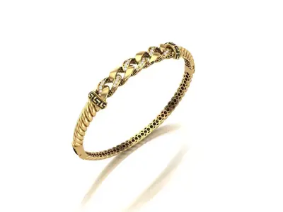 Bracelet and ring Combo Geometric Engraved Style 03 3D print model