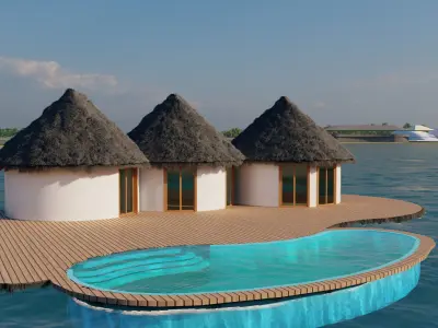 Resort 3d elements pack 3D model