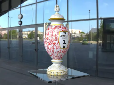 F1 Hungarian Grand Prix trophy award - PBR cinematic - 3D print 3D model