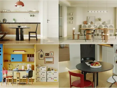 Dining Room Colection 03 for Unreal Engine 3D model