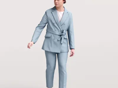 Humano Woman opening car 2011-6 3D model