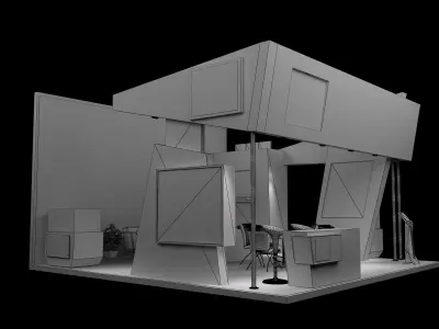 Booth Exhibition Stand a328  3D model