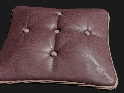 Leather cushion detailed 3d model Free 3D model