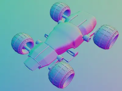 Sci-Fi car of Tron legacy light runner 3D model