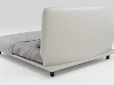 VITA bed is the perfect combination of tenderness and luxury 3D model