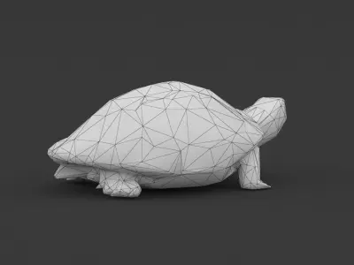 Low Poly Turtle Tortoise Low-poly 3D model