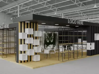 Exhibition Stand 01 8m x 14m 3D model