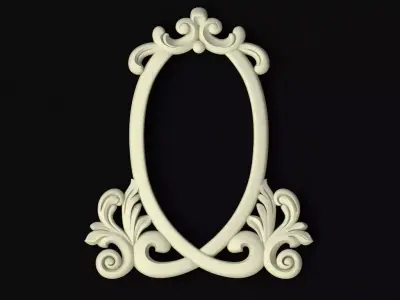Central decor ornament for furniture 3D model 356