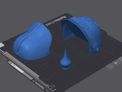 Pimple-Hood as headgear for the Skull stand and wall lamps 3D print model