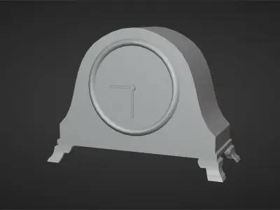Antique clock Free low-poly 3D model